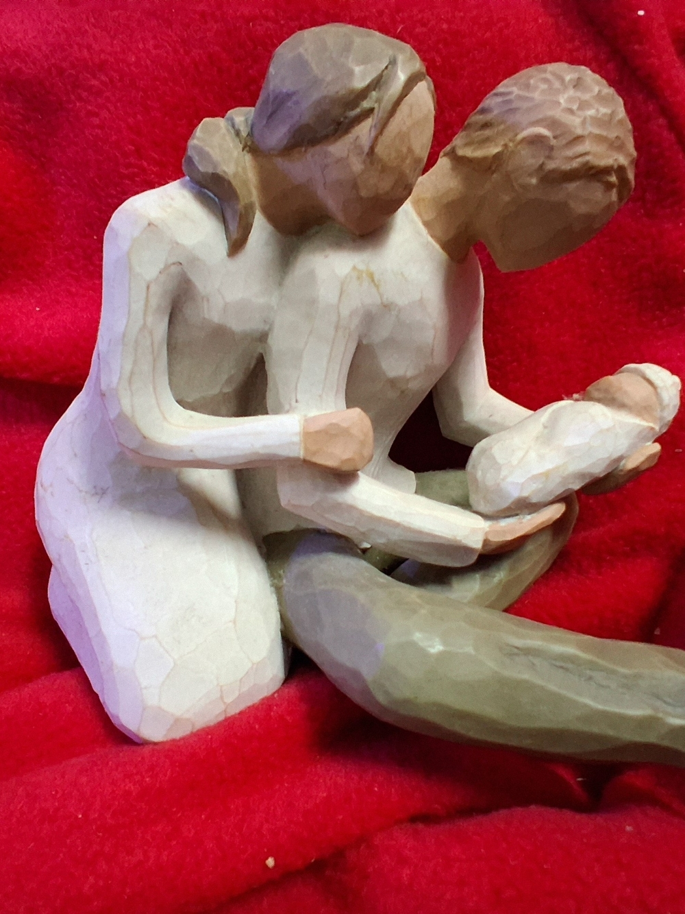 Willow Tree Cherished Family Sculpture - White, Brown